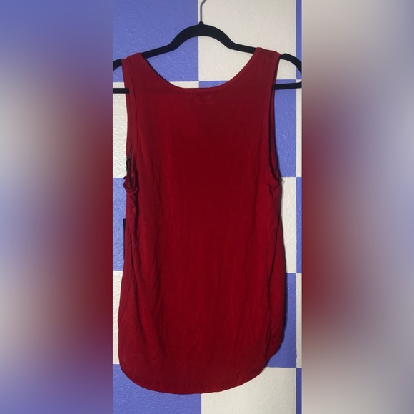 NWT Michael Lauren Curved Hem Soft Tank in Red - Size M - Picture 2 of 4